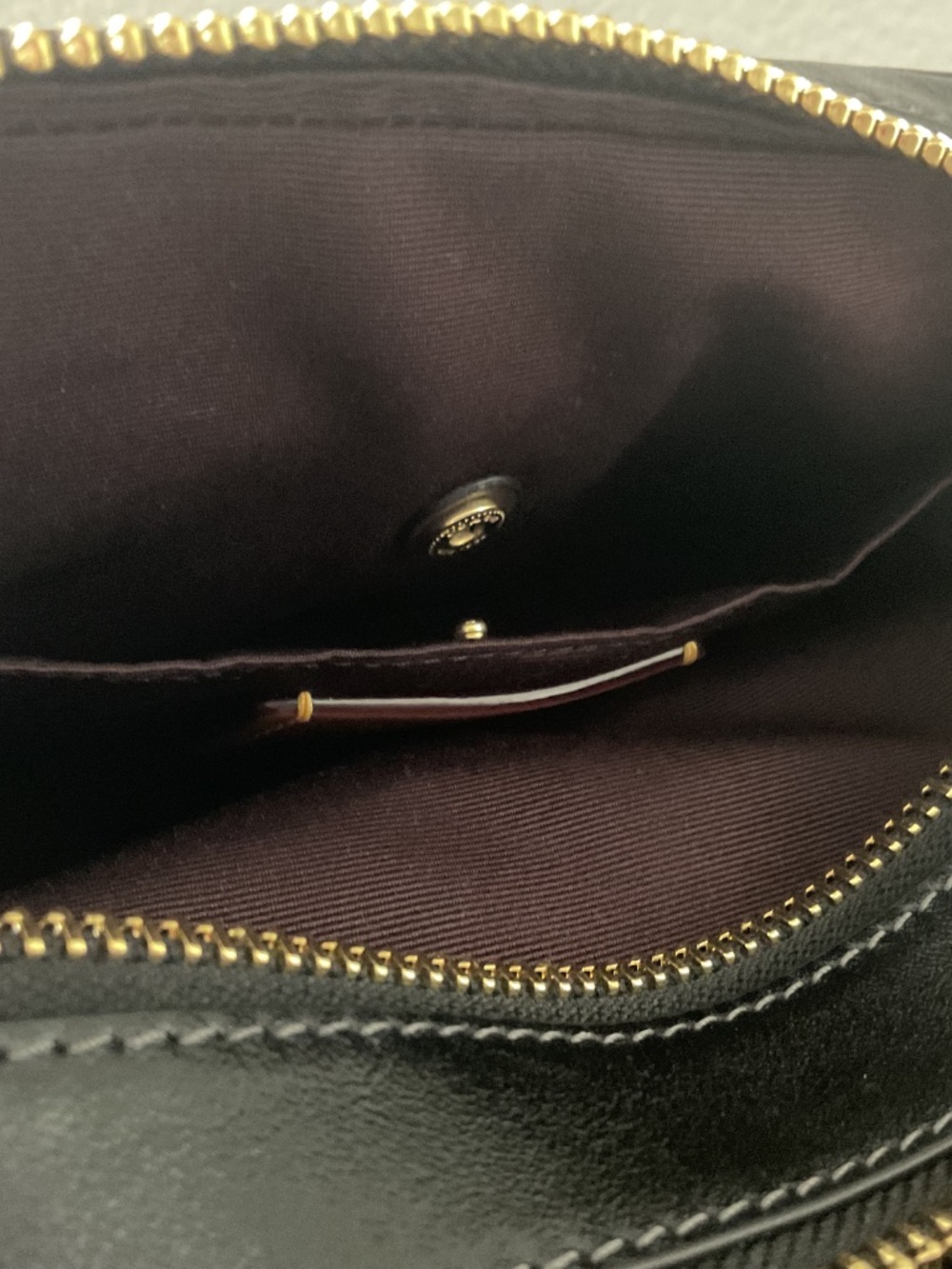 Coach Mini Carey Crossbody Bag CEA02 crinkle leather/Gold/Blackee - Picture 7 of 9